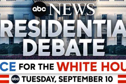 a promo for ABC's debate between Donald Trump and Kamala Harris on September 10th